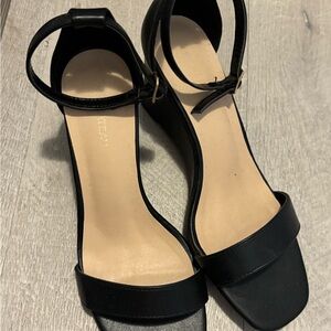 Le Chateau Black Ankle Strap Heels